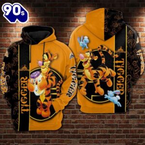 Cartoon Character Tigger Happy Hoodie…