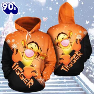 Cartoon Character Tigger Snow Hoodie…