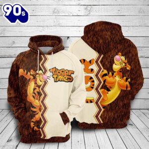 Cartoon Character Tigger Ziczac Hoodie…