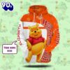 Cartoon Character Winnie The Pooh Hooded Hoodie All Over Printed 3D Personalized Custom Name Unisex Men Women