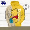 Cartoon Character Winnie The Pooh Personalized Custom Name Hoodie All Over Printed 3D Unisex Men Women