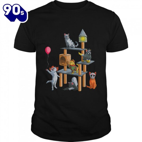 Cat Horror Movies Cute Halloween For Cat Kitty Lovers T-Shirts