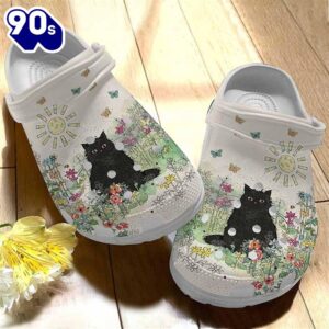 Cat In Garden Clogs Shoes…