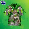 Cats Beer Shamrock St Patrick Green Sloth Hawaiian Shirt 2025