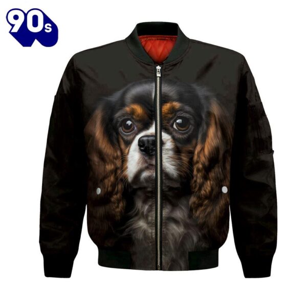 Cavalier King Charles Spaniel AI – Unisex 3D Graphic Bomber Jacket