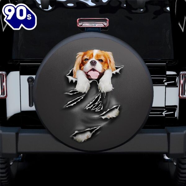 Cavalier King Charles Spaniels Dog Hanging Cute Car Spare Tire Cover Gift For Campers