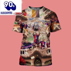 Celebrates FC Barcelona Wins La…