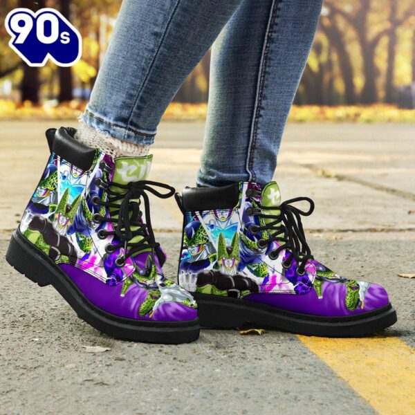 Cell Dragon Ball Leather Boots Shoes Custom Anime Gift Idea