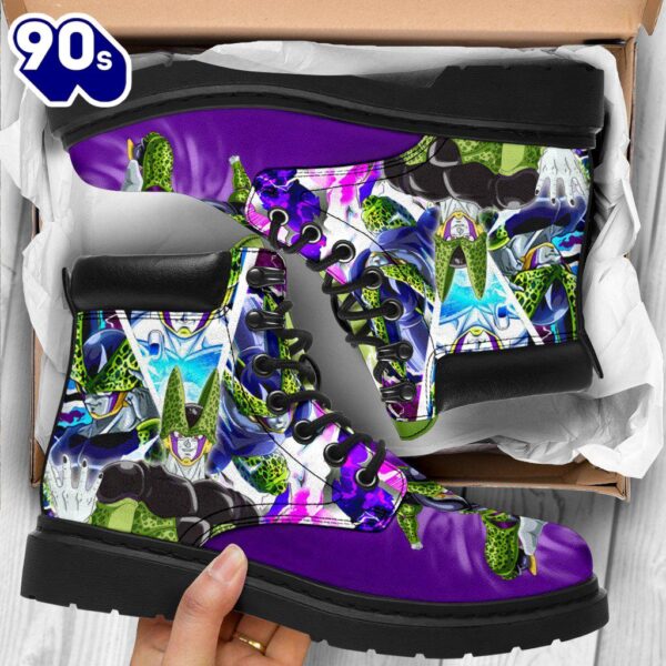 Cell Dragon Ball Leather Boots Shoes Custom Anime Gift Idea