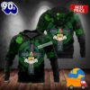 Celtic Cross Shamrock St Patricks Day Black 3D Horror Hoodie 2025