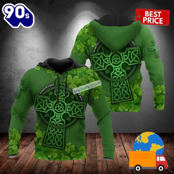 Celtic Cross St Patricks Lucy To Have Green 3D Hoodie Jacket 2025