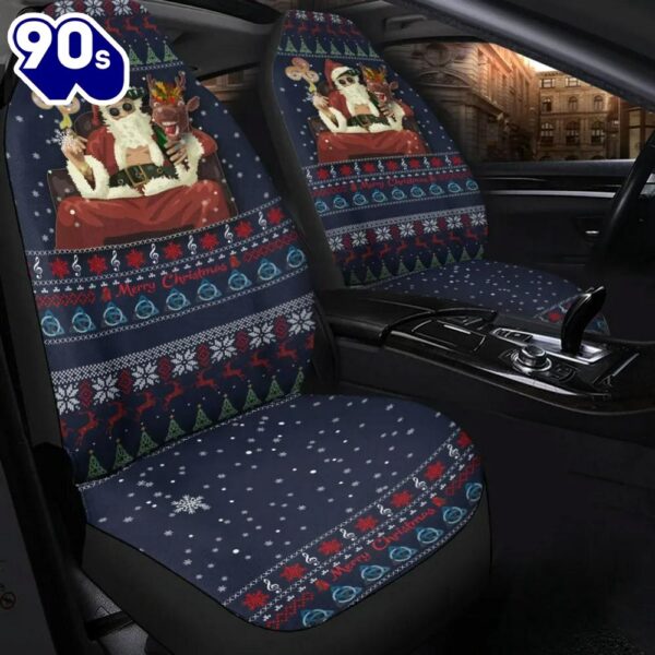 Celtic Ugly Christmas Car Seat Covers Gangster Santa With Reindeer  Gift Xmas