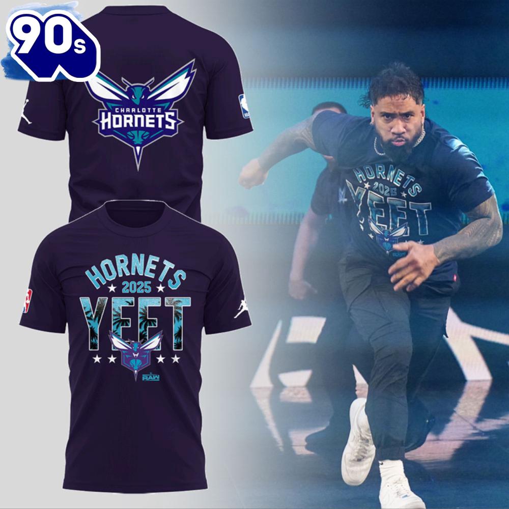 Charlotte Hornets x YEET 2025 Limited Edition 3d T-Shirt Charlotte Hornets x YEET 2025 Limited Edition 3d T-Shirt