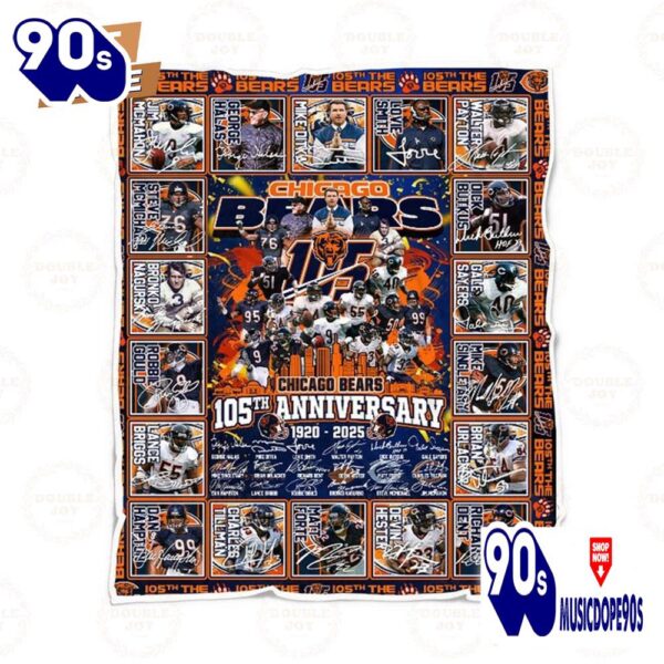 Chicago Bears 105th Anniversary 1920 – 2025 Fleece Blanket