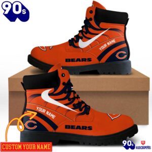 Chicago Bears Custom Boots Shoes Idea Gift For Fan