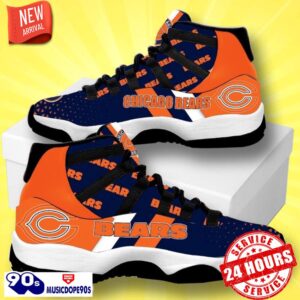 Chicago Bears Football Team Air Jordan 11 Best Sneakers For Men Women Fans