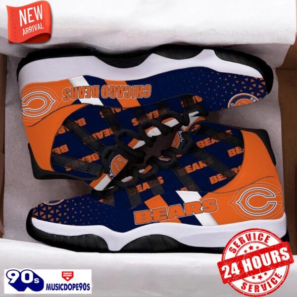 Chicago Bears Football Team Air Jordan 11 Best Sneakers For Men Women Fans