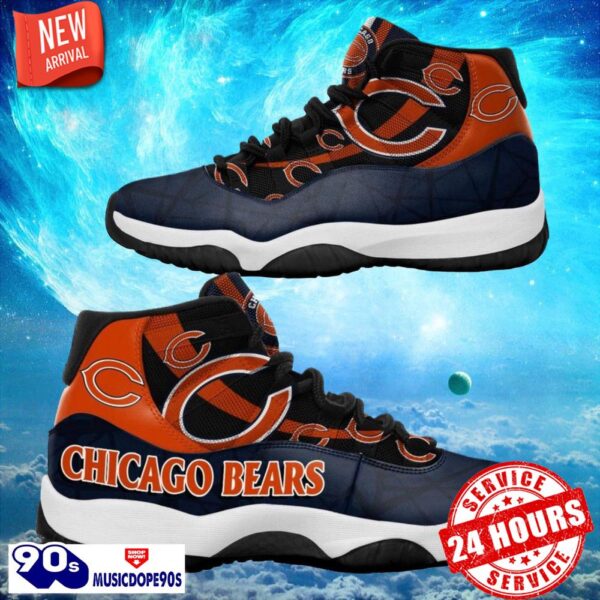 Chicago Bears NFL Air Jordan 11 Sneakers Shoes Gift For Fans