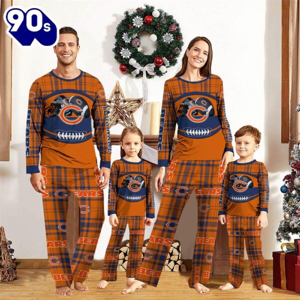 NFL Family Pajama Set,  Chicago Bears NFL Custom Your Name Football Team Pajamas