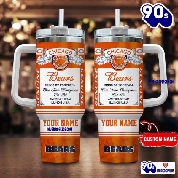 Chicago Bears Nfl Kings Of Football Personalized Tumbler 40oz