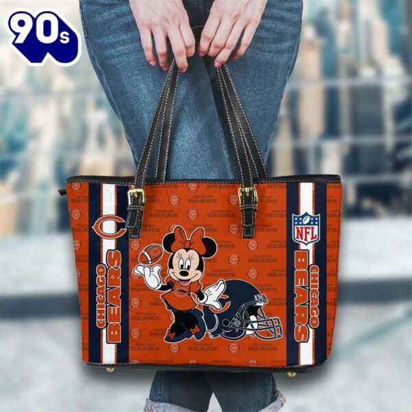 Chicago Bears NFL Minnie Women Leather Tote Bag