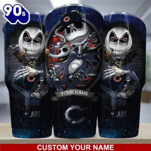 Chicago Bears NFL-Custom Tumbler Jack The Nightmare Before Christmas