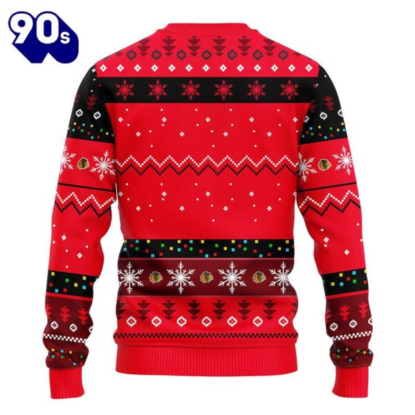 Chicago Blackhawks Hohoho Mickey Christmas Ugly Sweater  Gift Christmas