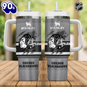 Chicago Blackhawks NHL Custom Stanley Quencher 40oz Stainless Steel Tumbler  – NHL Tumbler 40oz
