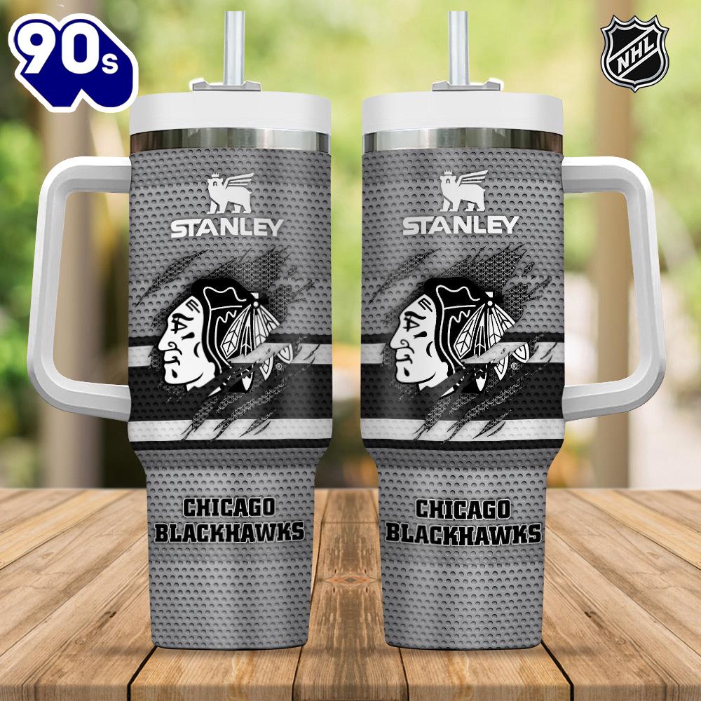 Chicago Blackhawks NHL Custom Stanley Quencher 40oz Stainless Steel Tumbler - NHL Tumbler 40oz Chicago Blackhawks NHL Custom Stanley Quencher 40oz Stainless Steel Tumbler - NHL Tumbler 40oz