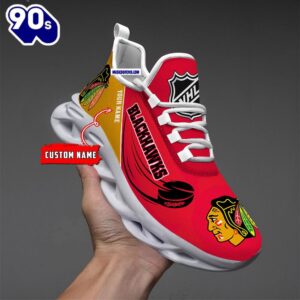 Chicago Blackhawks Personalized NHL New Max Soul Shoes V1