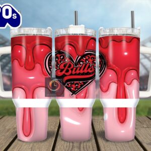 Chicago Bulls NBA Custom Stanley Quencher 40oz Stainless Steel Tumbler With Handle