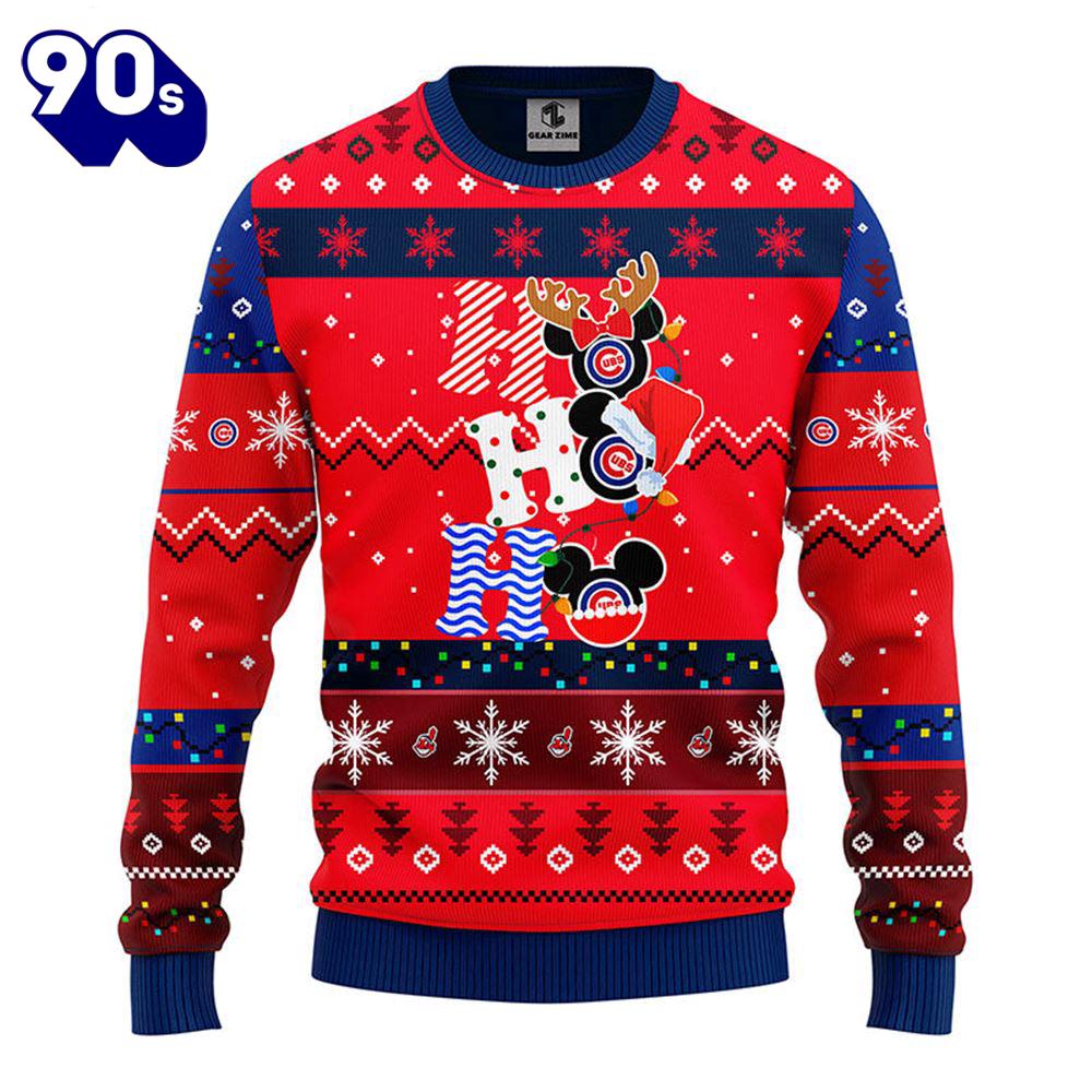 Chicago Cubs Hohoho Mickey Christmas Ugly Sweater Gift Christmas Chicago Cubs Hohoho Mickey Christmas Ugly Sweater Gift Christmas