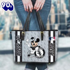 Chicago White Sox Mlb Mickey Women Leather Tote Bag