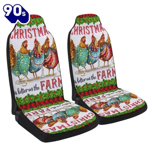 Chickens Christmas Is Better On The Farm Seat Cover Cars  Gift For Christmas