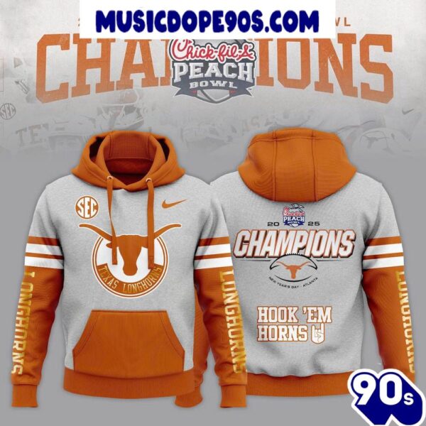 Chick-fil-A Peach Bowl Texas Longhorns Champions 2025 For Fans Limited Hoodie