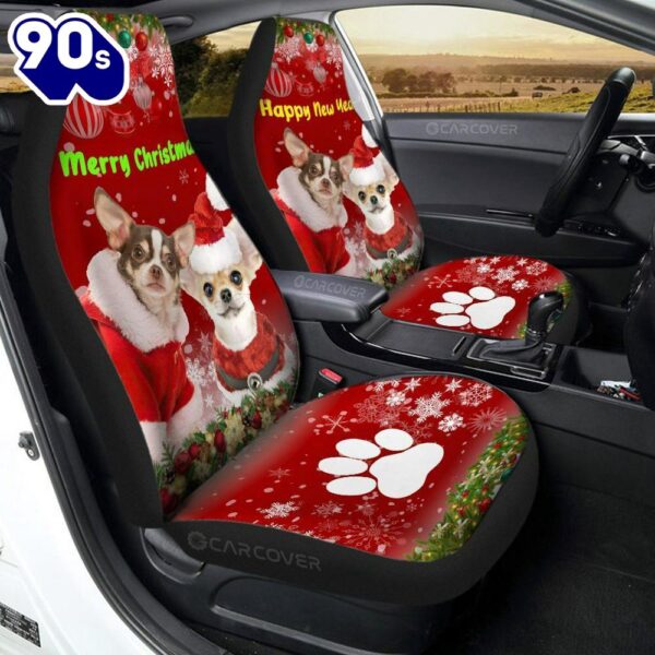 Chihuahuas Christmas Car Seat Covers Custom Car Accessoriess   Gift For Christmas