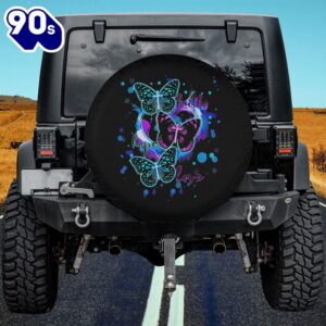 Christian Butterfly Cross Faith Hope Love Jesus Spare Tire Cover – Christian Tire Cover Car Decor