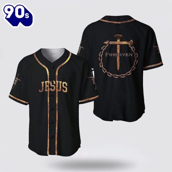 Christian Jesus Forgiven AOP Baseball Jersey Unisex  Gift Christmas