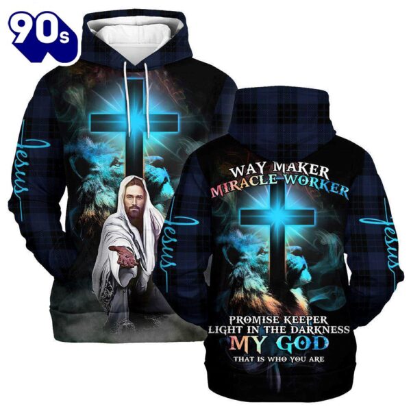 Christian Jesus Lion Cross 3D Hoodies Jesus Hoodie