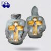 Christian Jesus Walks Cross 3D Hoodies For Women Men