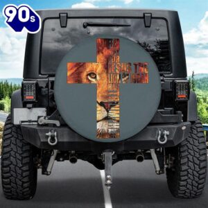 Christian Religious Jesus The Lion Of Judah Cross Spare Tire Cover Lion Lovers Gift Car Decor