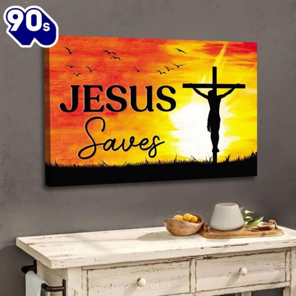 Christian Wall Art Jesus Saves Wall Art Canvas Print Religious Wall Decor