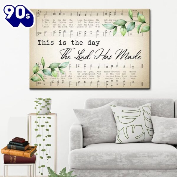 Christian Wall Art This Is The Day The Lord Has Made Sheet Music Wall Art Canvas