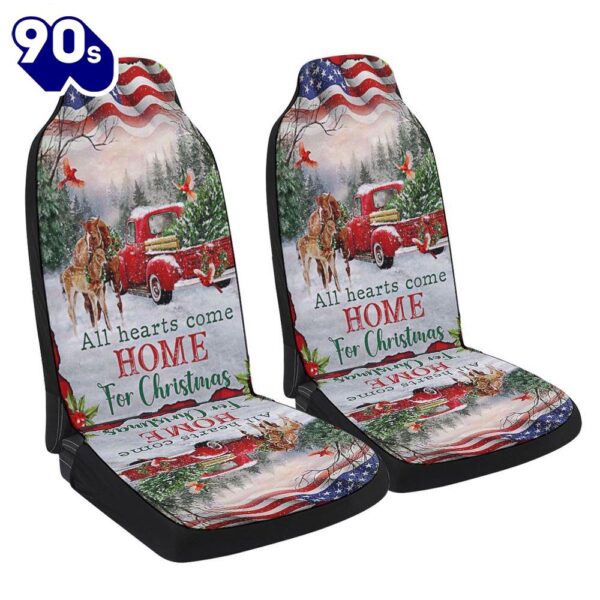 Christmas All Hearts Come Home Seat Cover Cars  Gift For Christmas