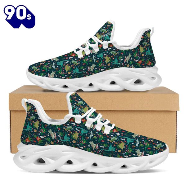 Christmas Animals Fun Print Pattern White Max Soul Shoes