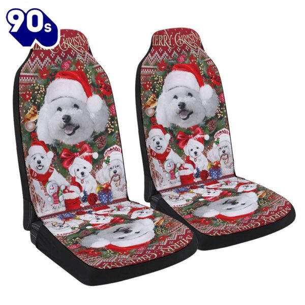 Christmas Begins With Bichon Frise Seat Cover Cars  Gift For Christmas