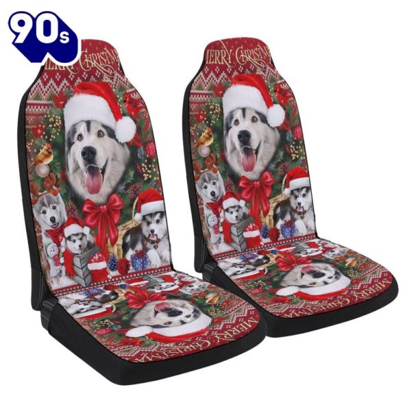 Christmas Begins With Husky Seat Cover Cars  Gift For Christmas