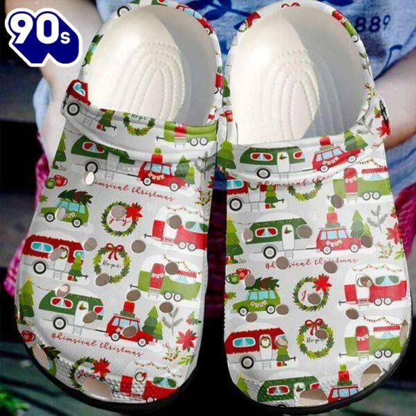 Christmas Camping Personalized 5 Gift For Lover Rubber Clog Shoes Comfy Footwear