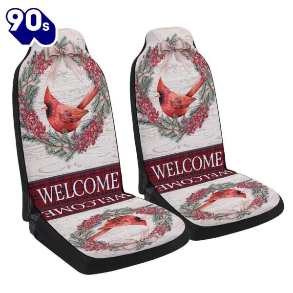 Christmas Cardinal Welcome Seat Cover Cars  Gift For Christmas