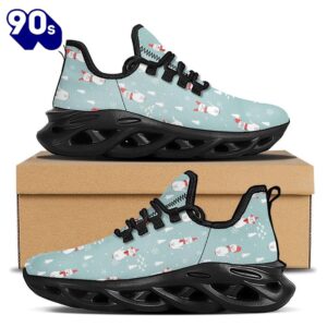 Christmas Cat Print Black Max Soul Shoes